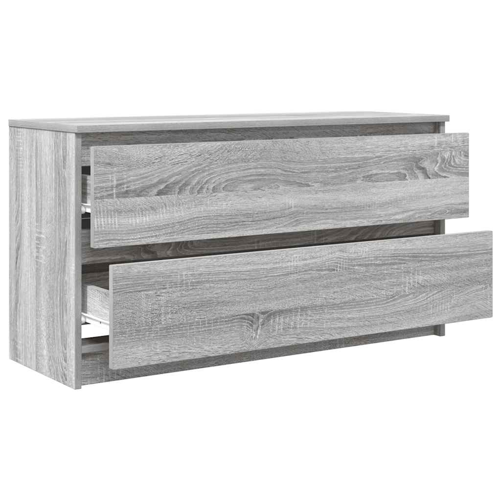 Meuble TV sonoma gris 100x35x54 bois d'ingénierie - 5