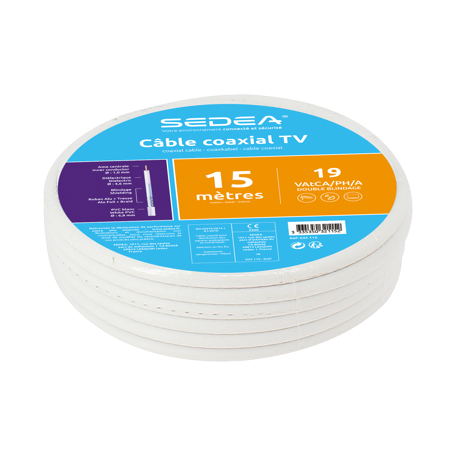 Couronne de 19 VAtCA/PH double blindage | 15 m - 4