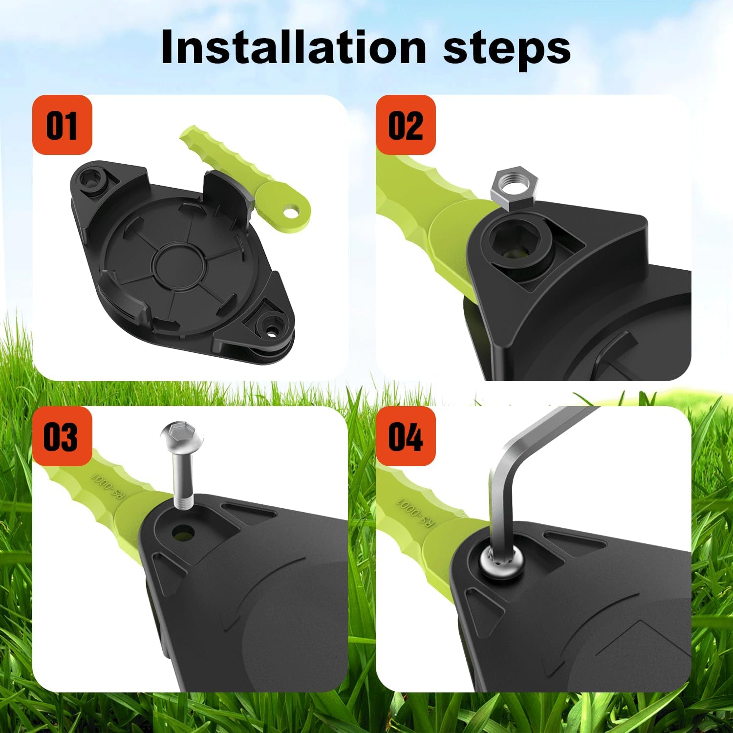 La tête de coupe est compatible avec les coupe-bordures Ryobi 18 V, 24 V et 40 V RY40210, RY40210A et est livrée avec 10 lames à charge rapide - 5
