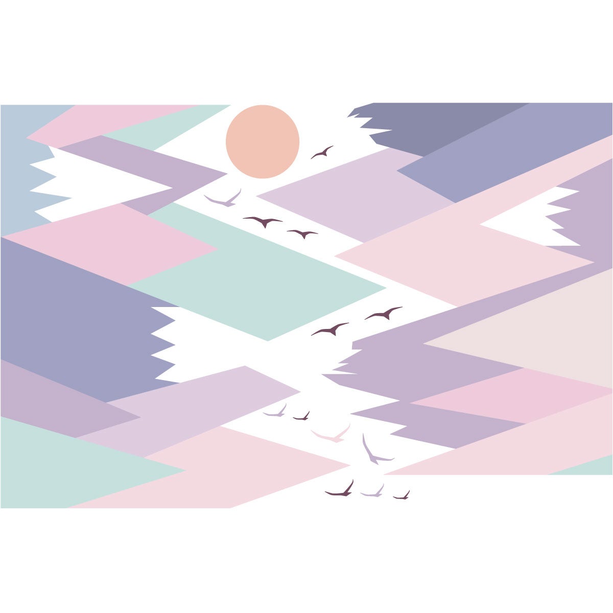 Adesivo bambino di montagna scandinavo monika - Sticker adesivo - adesivi murali - 90x135cm - 4