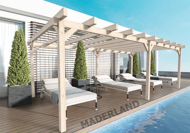 Pergola Autoportante Beige En Bois 32 M Leroy Merlin pergola-autoportante-beige-en-bois-32-m-leroy-merlin