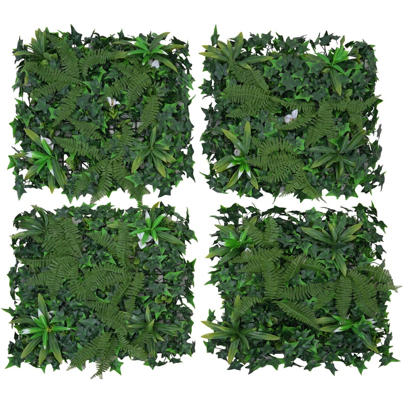 Panel ścienny HWC-O95, Liście fioletowe/zielone