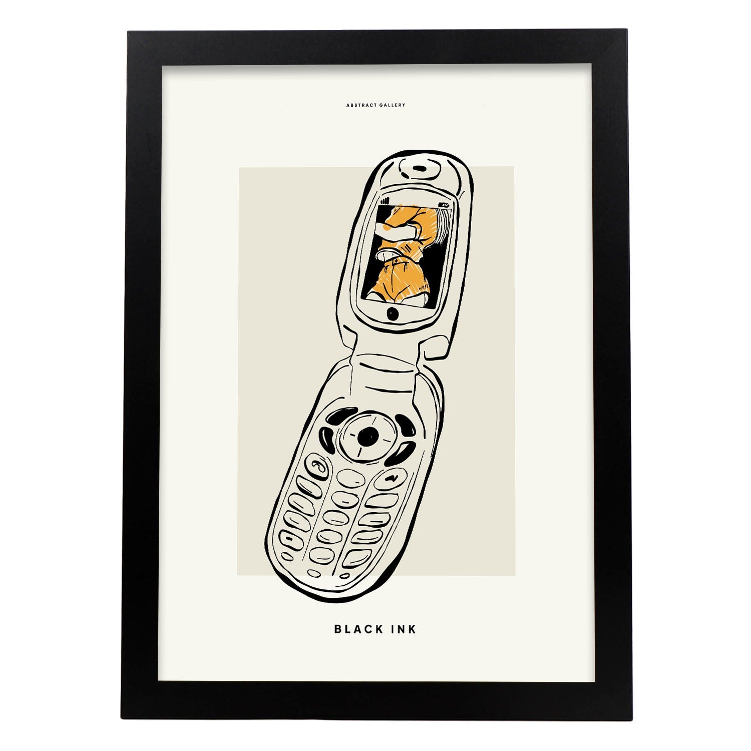 Nacnic póster pop art abstracto teléfono de tapa ilustraciones artísticas modernas para la decoración de interiores