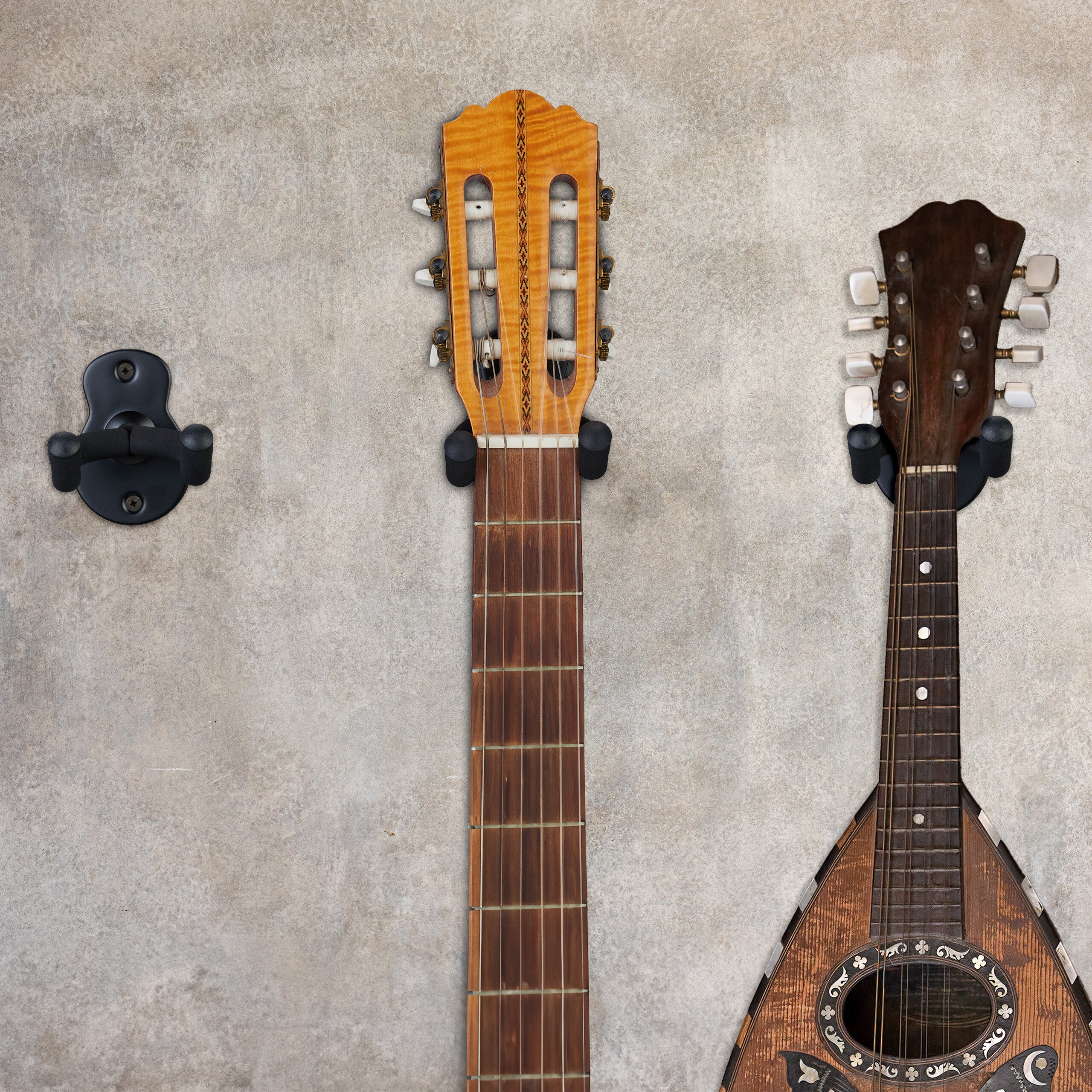 Supporto Chitarre Supporto A Parete Ortega Per Chitarra/Basso - Base Legno, Nero Supporto Parete Chitarra