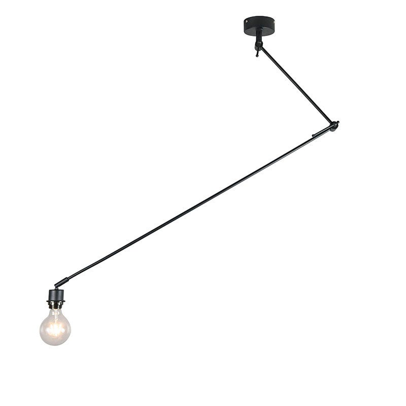 Nowoczesna lampa wisząca czarna bez klosza - Blitz