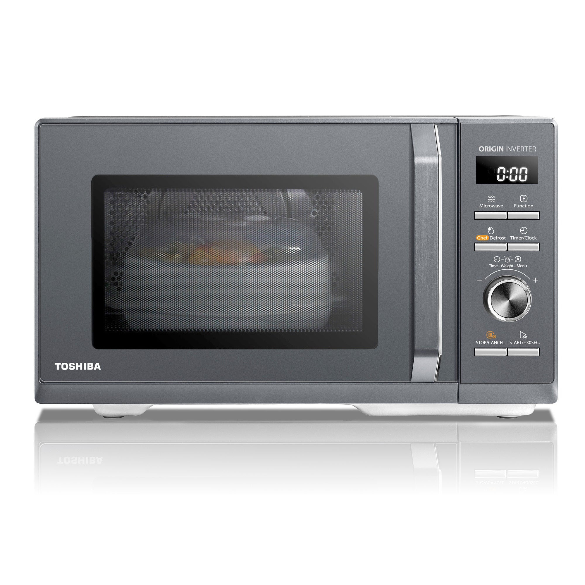 Micro-ondes combiné pose libre TOSHIBA MW3-AC26SFI(MG)-900W+Grill 1000 W+Convection 2100W - Friteuse - 26L - Gris morandi - 2