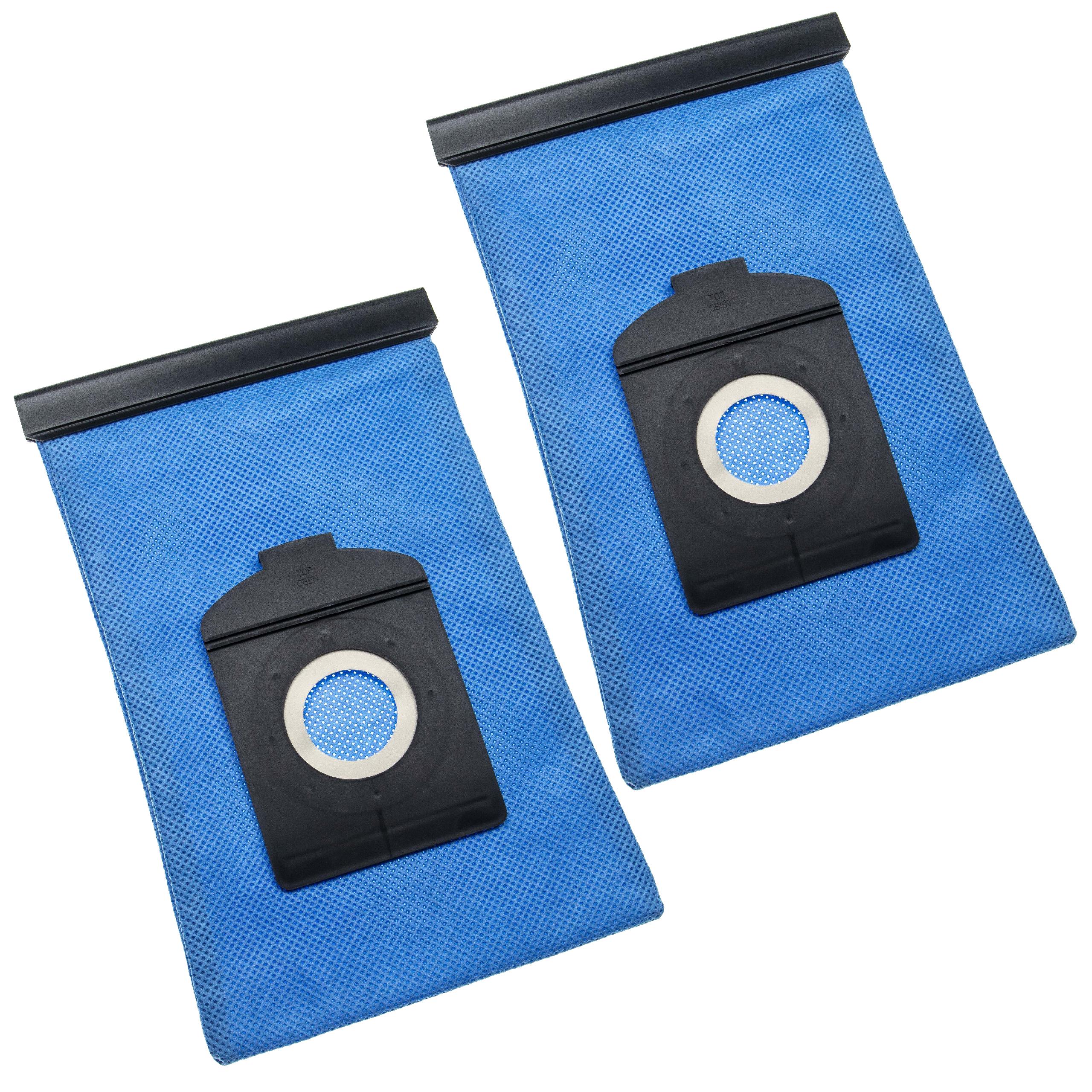 vhbw 2x Sacs compatible avec Bosch big bag 3 l BSN 1810RU, big bag 3 l BSN 1701RU aspirateur - 25,3cm x 17,4cm bleu - 2