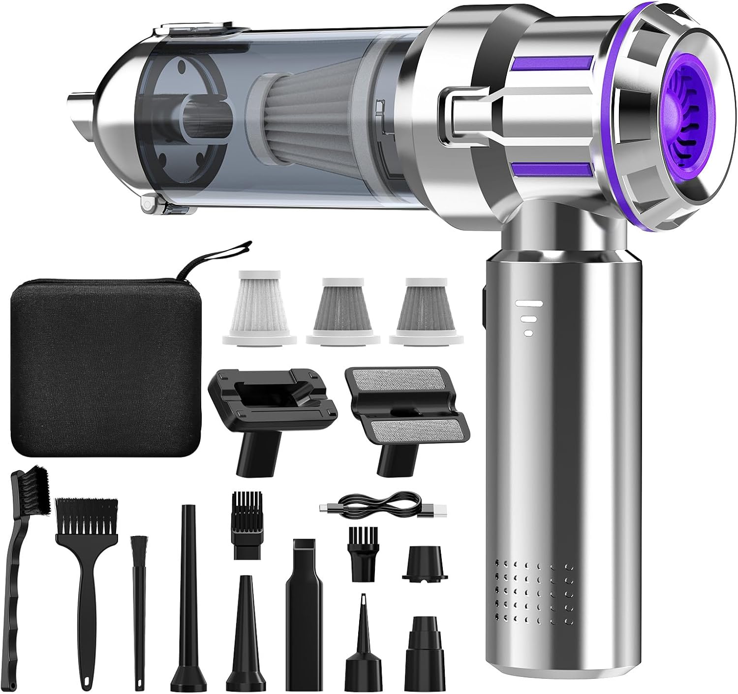 Aspirateur Voiture Sans Fil KLYNGTSK 21KPA – 3-en-1, Portable, Batterie 40 Min, Neuf
