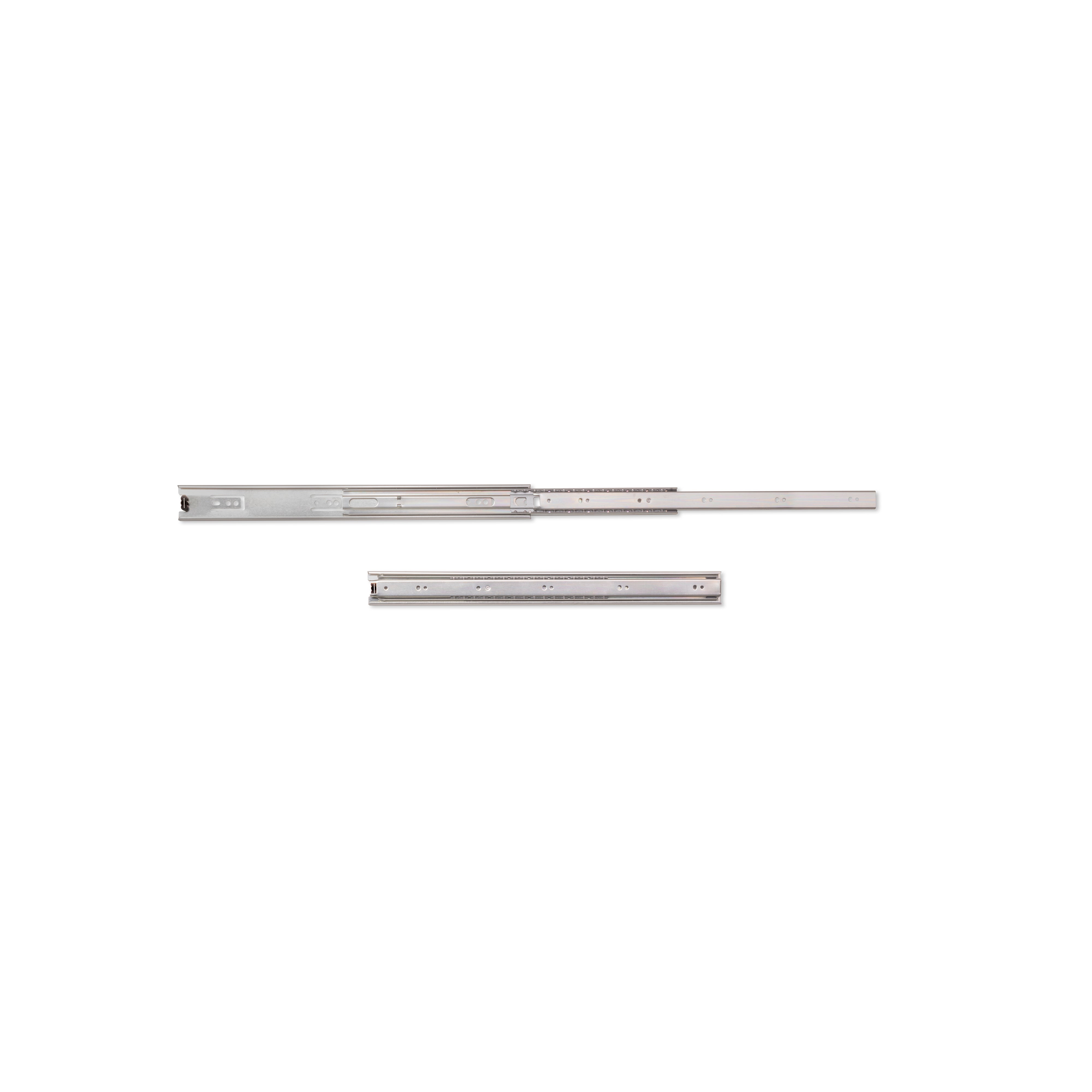 Emuca Komplet prowadnic kulkowych, pełny wysuw, wysokość 45 mm, długość 450 mm, Stal, Ocynkowany