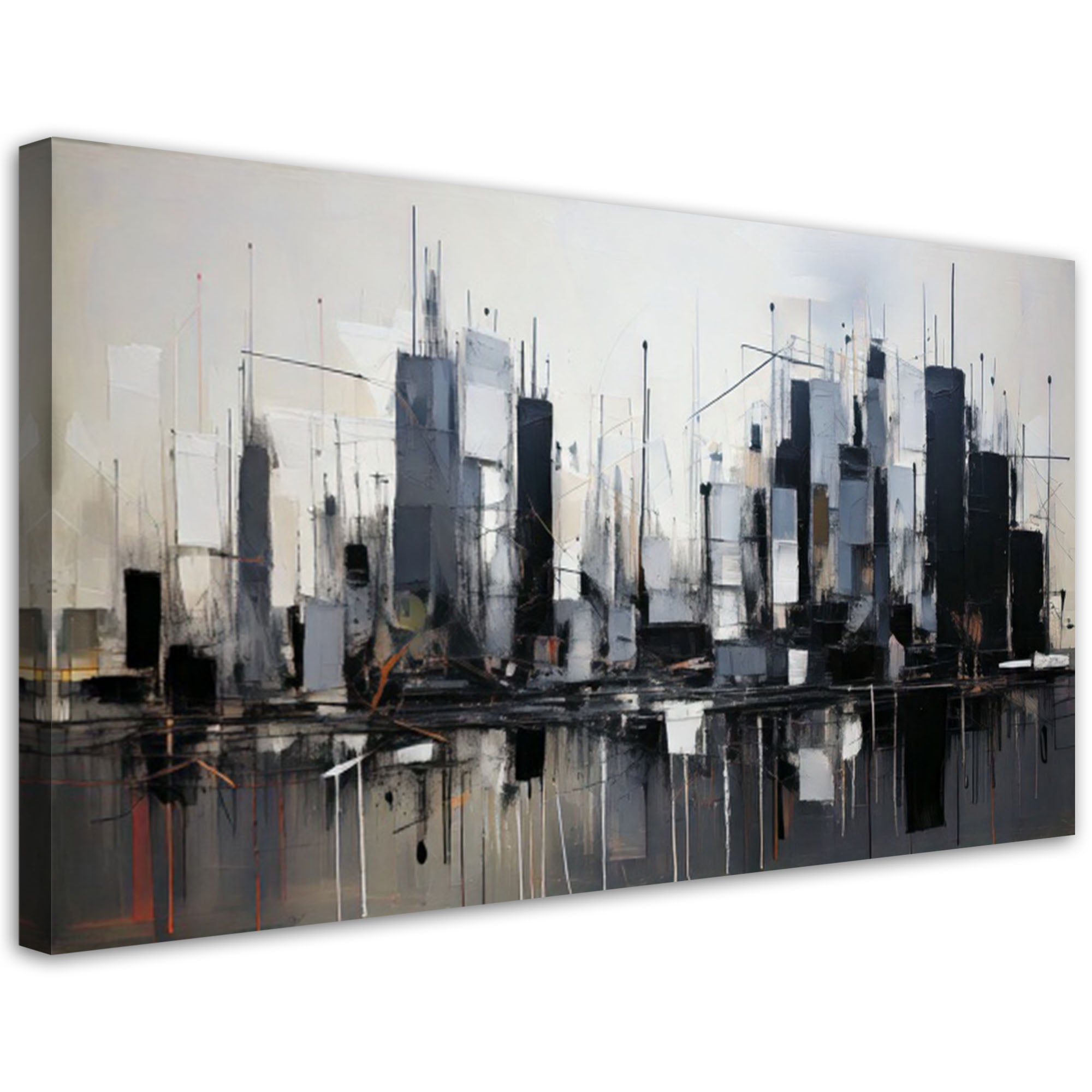 Obraz na płótnie, Miasto Abstrakcja Szarośc Architektura 80x40