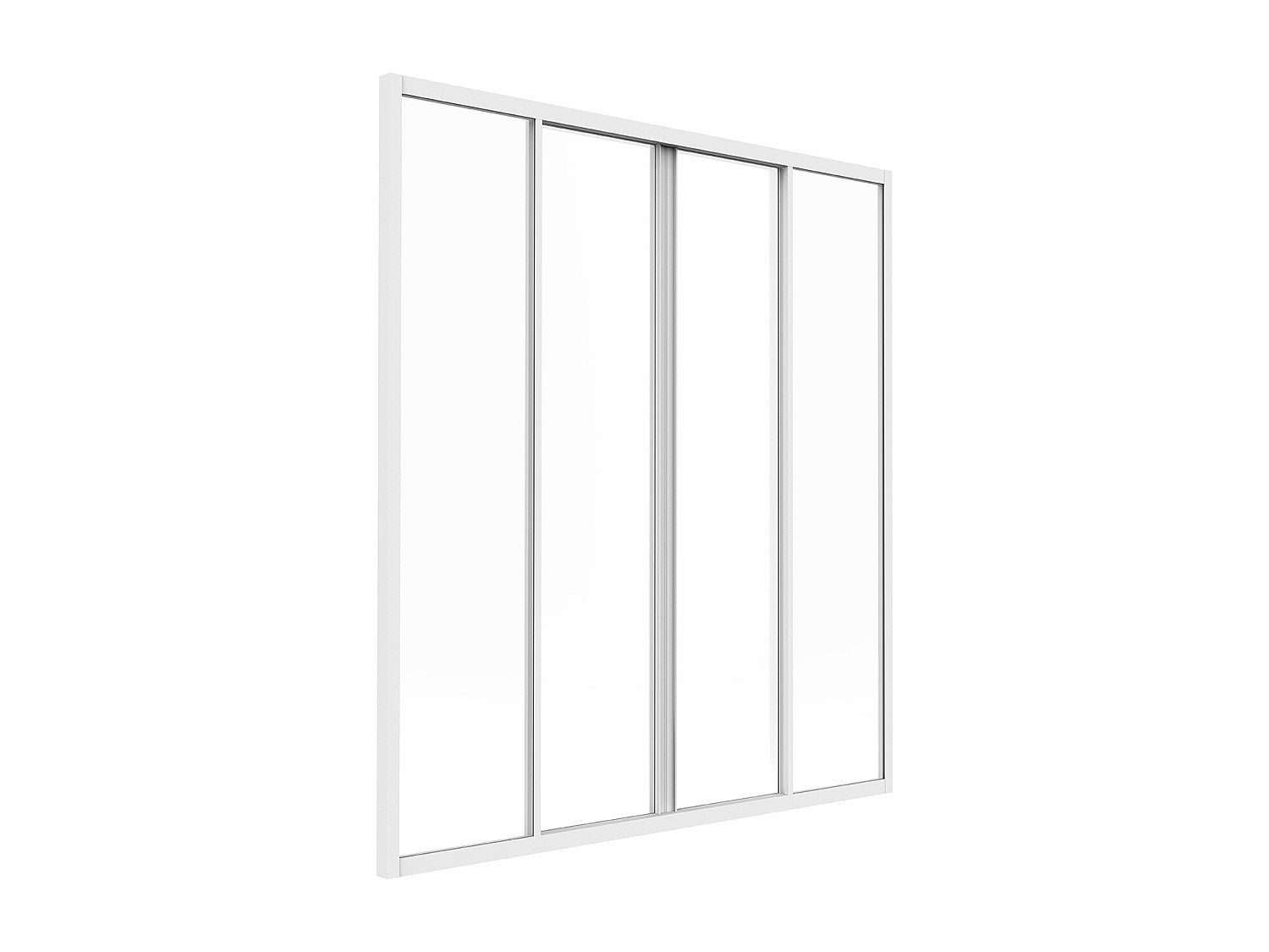 Verrière coulissante en aluminium thermolaqué blanc 120 x 130 cm (L x H) – RAVENA - 4