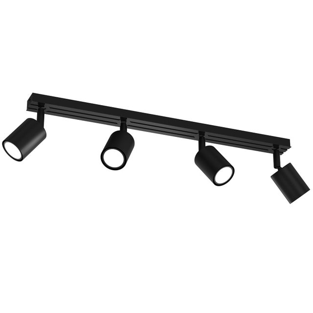 Lampa sufitowa wisząca Terra czarny mat-czarny połysk 4xGU10x8W wym: 15,5 x 60 x 5,5 cm metal Luminex