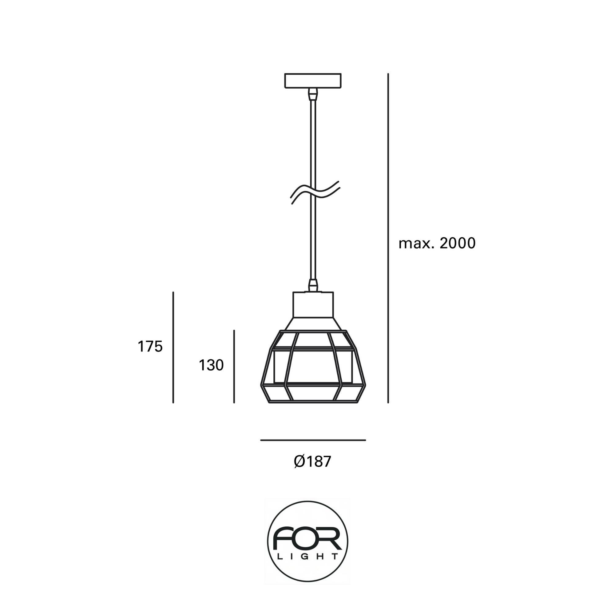 Lampe Pendentif modèle King E27 FORLIGHT en ciment - 6