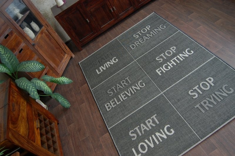 TAPPETO DI SPAGO SIZAL FLOORLUX 20275 YOLO nero / argento 160x230 cm - 3