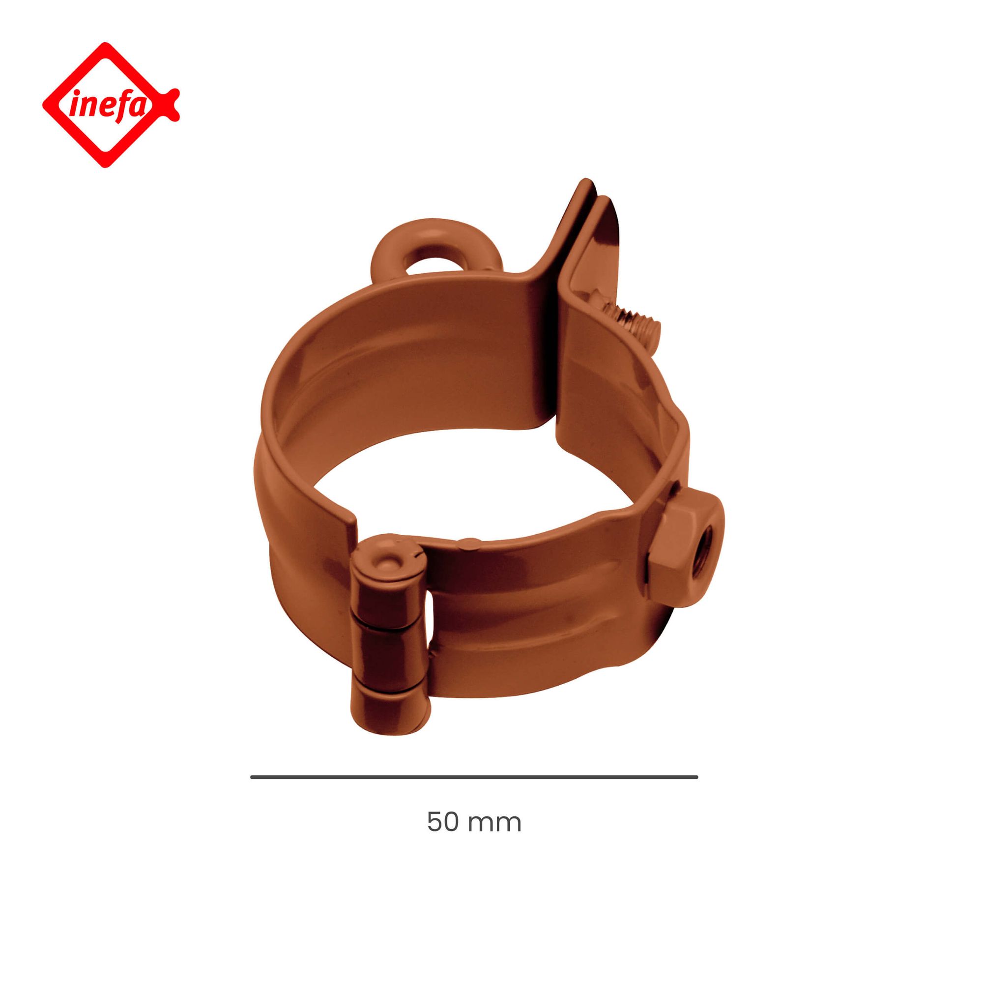 Collier De Serrage INEFA Pour Gouttières – Montage à Vis, Acier Galvanisé, Adapté DN50 Et DN75