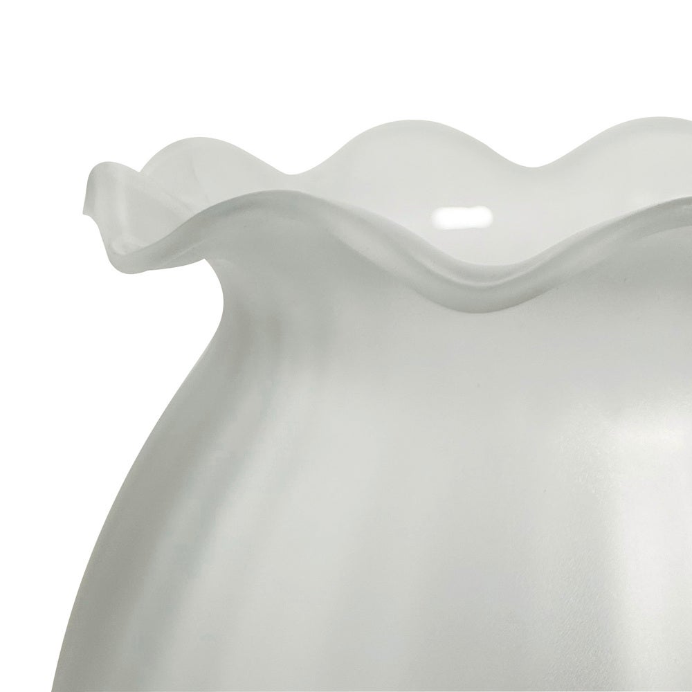 Abat jour verre satiné gravé ambré, forme Tulipe, diam. 140 mm - Tibelec - 5