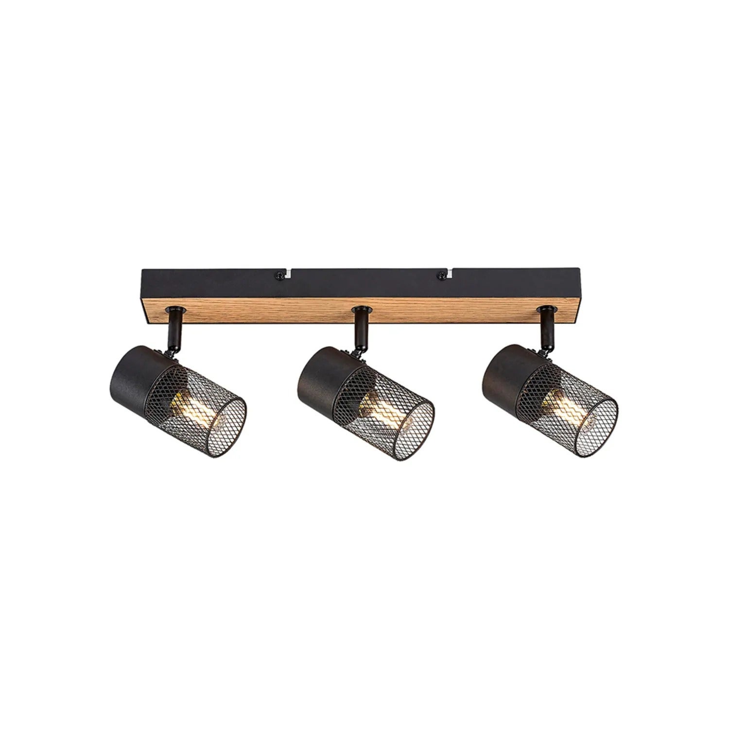 Reflektor sufitowy Spot Metta dąb-czarny 3xE14x12W wym: 15 x 6 x 6 cm IP20 Rabalux