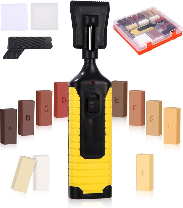 Kit riparazione pavimenti in legno – 11 blocchi di cera colorati – Ripara facilmente pavimenti in laminato, legno e ingegnerizzato.