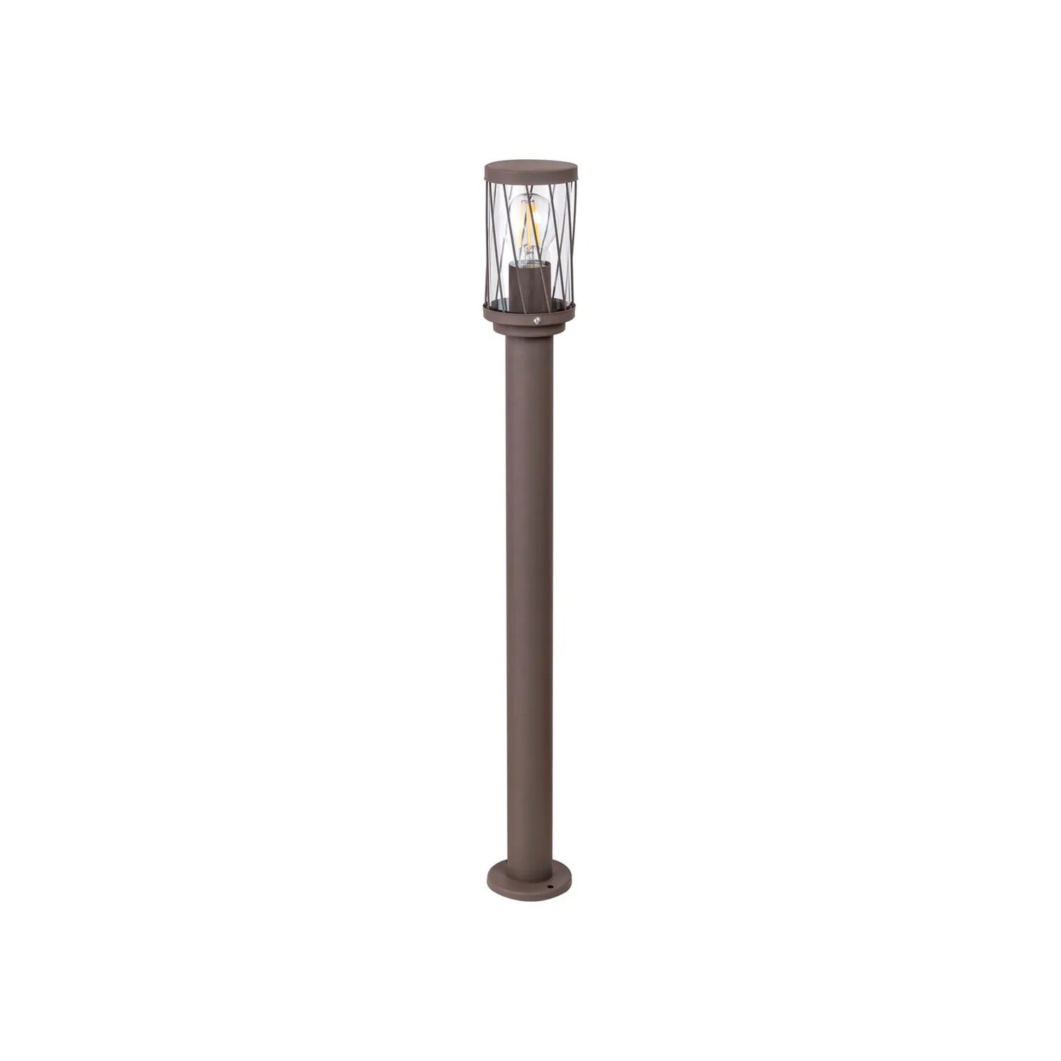 Lampa ogrodowa stojąca Budapest brązowa 1xE27x40W IP44 wym: 80 x 9,5 x 9,5 cm metal Rabalux