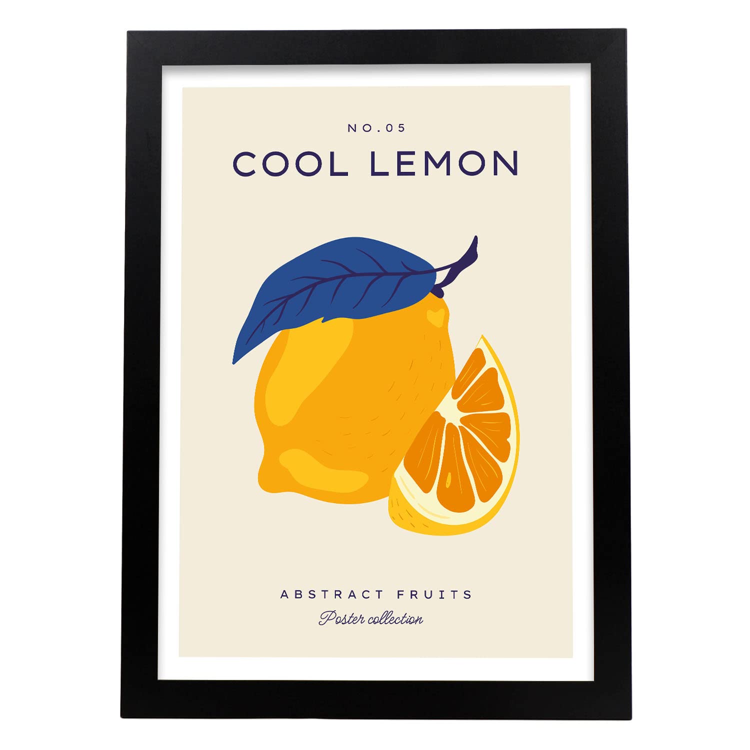 Cadre Déco Citron - Art Mural Cuisine - Jenesaisquoi - 16x12 Pouces - Neuf