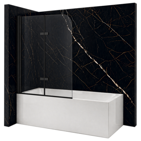 SILLA Parawan nawannowy MARION 2-skrzydłowy 120x140 cm ruchomy Czarny