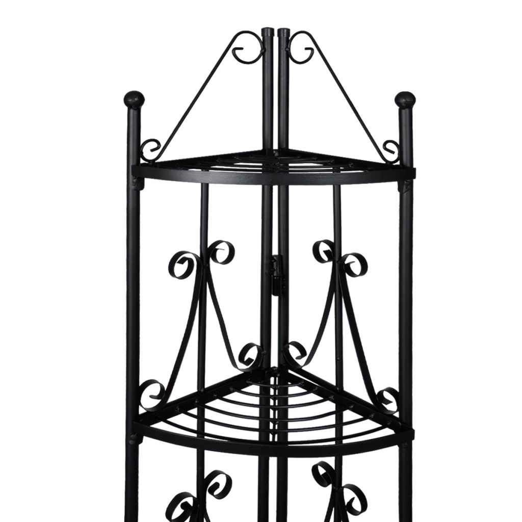 Étagère D'Angle 2 Niveaux Metal Noir - Five Design Pour Gain De Place
