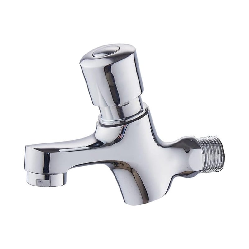 Jednootworowa ścienna bateria do zimnej wody z funkcją automatycznego wyłączania – bateria z opóźnieniem czasowym – bateria do kuchni, łazienki, ogro