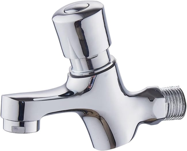 Grifo de agua fría de pared de un solo orificio con apagado