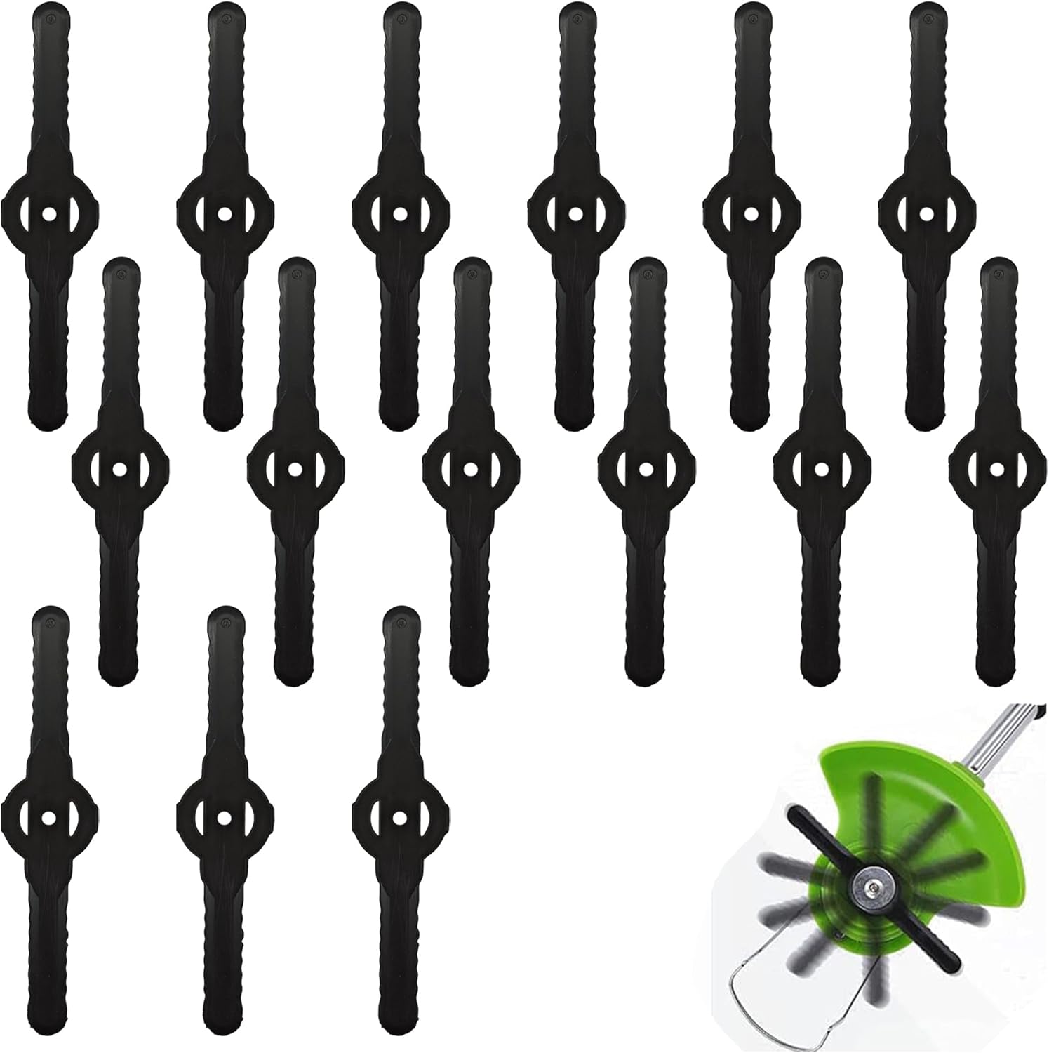 Ostrza do kosiarki, plastikowe ostrza zamienne, ostrza zamienne do kosiarek, 15 sztuk, 14 cm