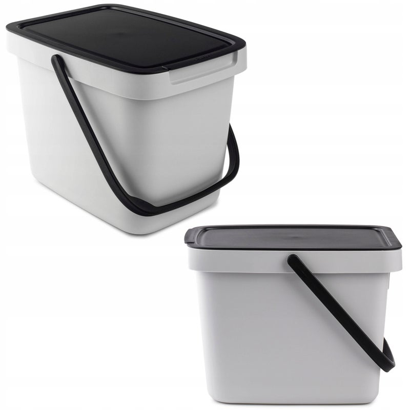 KOSZ NA ŚMIECI POJEMNIK NA ODPADY Z POKRYWĄ 6L KUBEŁ DO SEGREGACJI