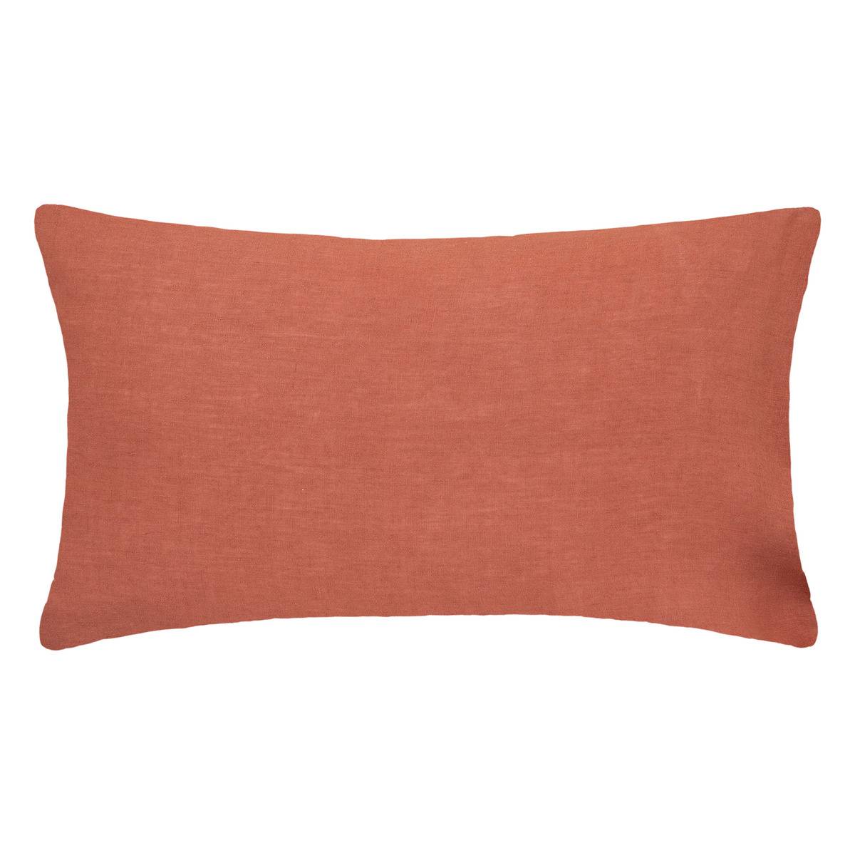 Atmosphera - funda de almohada linah terracota - lino lavado 50x70 cm