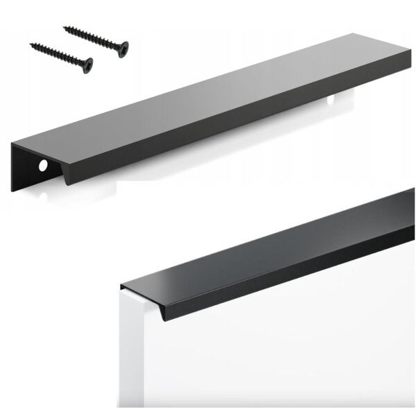 Loft Mâner de mobilă stil, 190 mm, negru mat