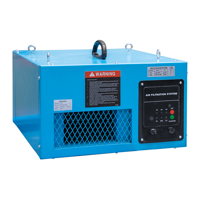 Leman - sistema de filtración de aire sfa100, 100 w, filtrado eficiente de polvo de madera, control remoto