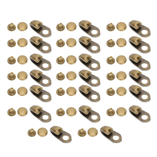 Pack De 6 Remaches De Repuesto Para Zuecos Tipo Boston - Aleación De Zinc, Fáciles De Instalar Con Destornillador