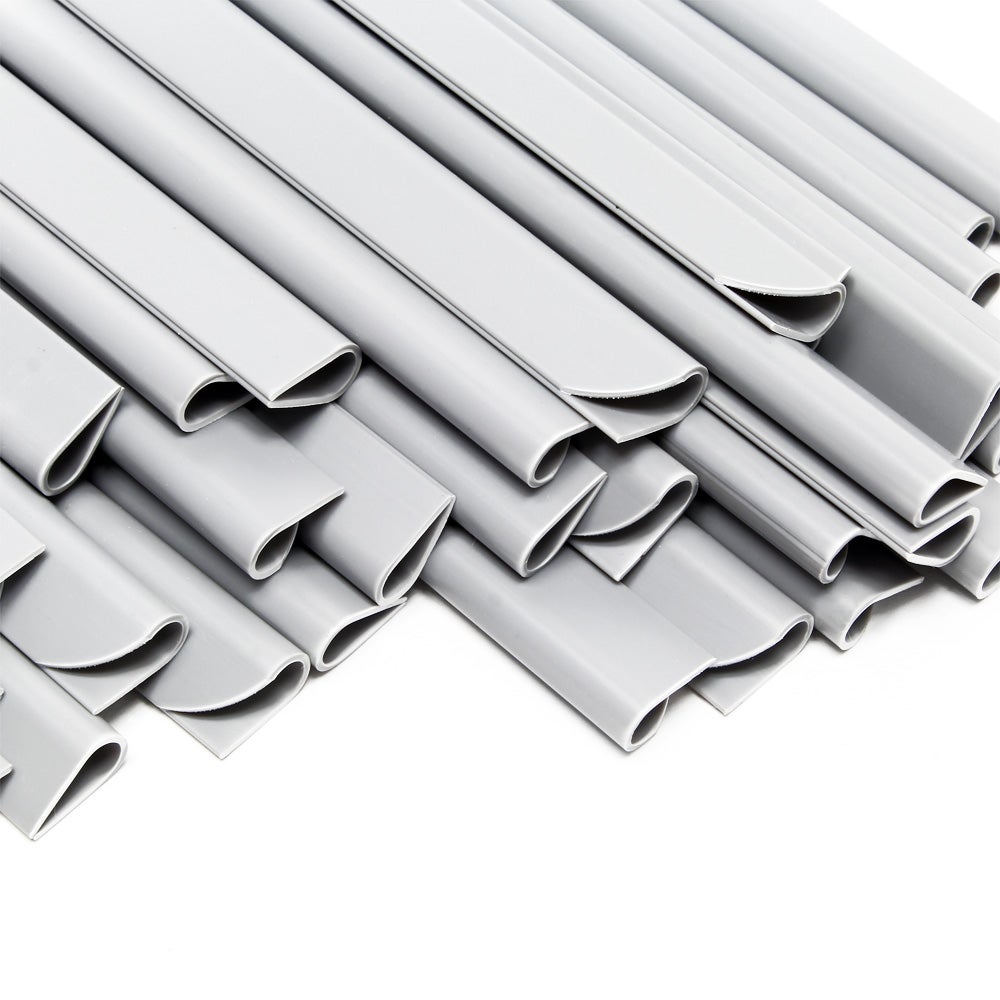 Wiltec Strisce Frangivista in PVC 35mx19 cm grigio 450g/m² con 20 clip Frangivento da recinzione - 3