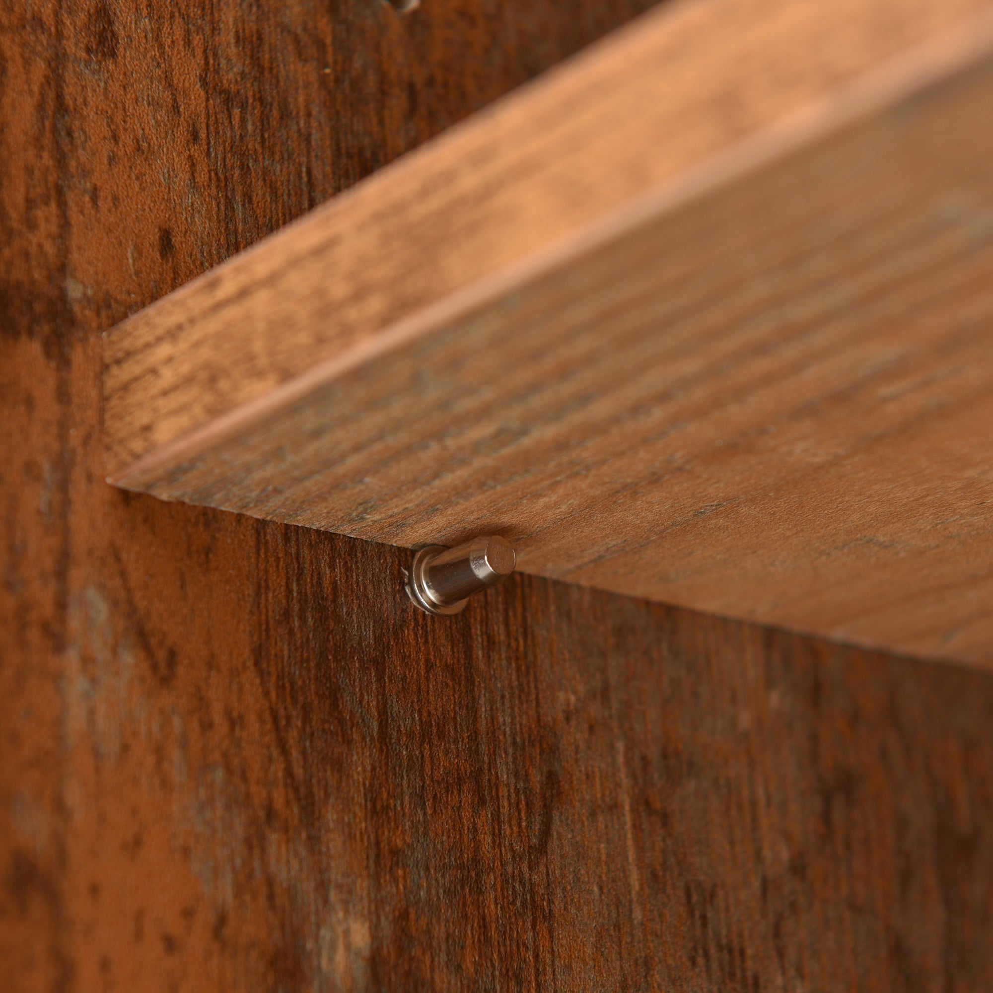 Aparador bajo - 2 puertas y 3 cajones - estantes ajustables - Marrón - 9