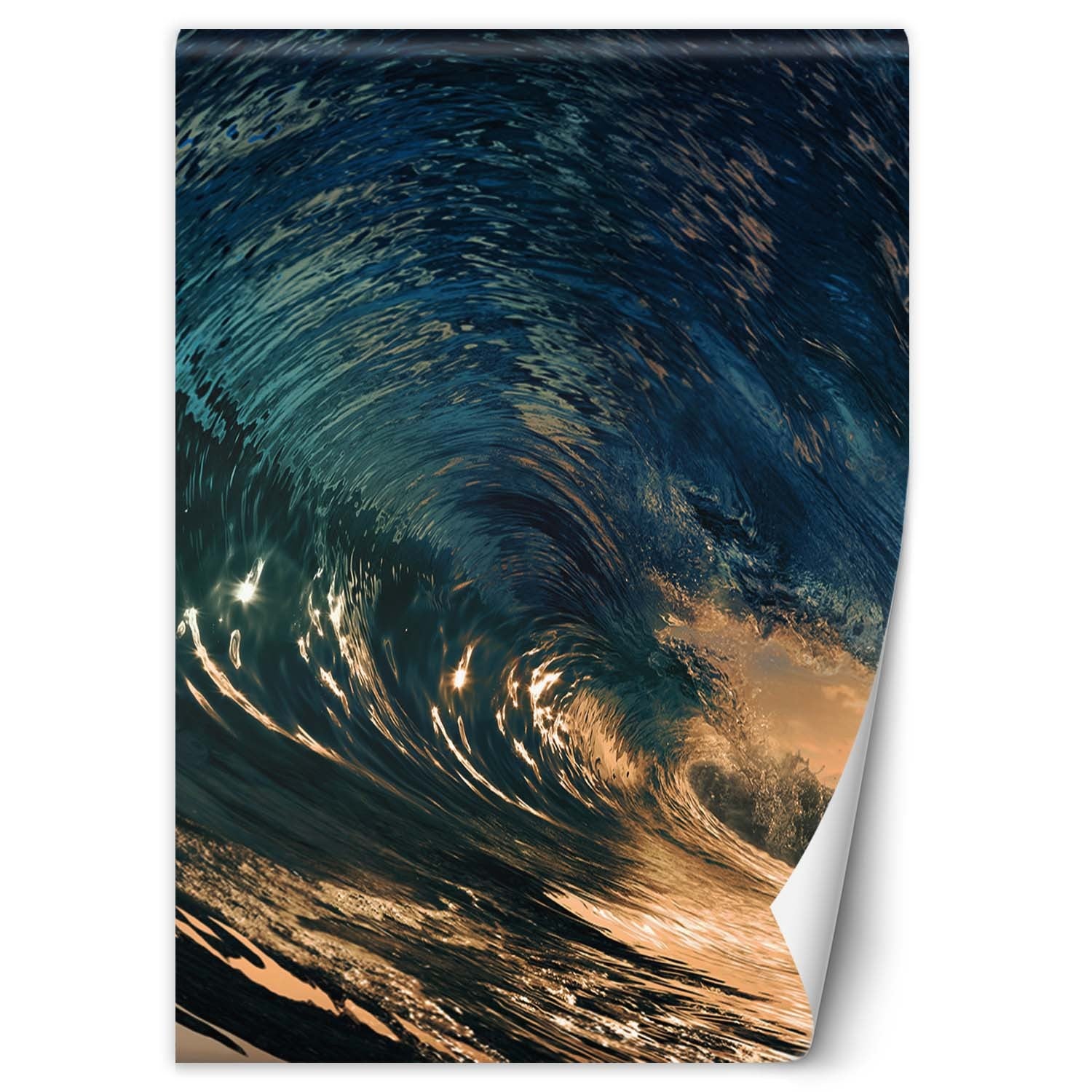 Fototapeta, Fala o zachodzie słońca 100x140