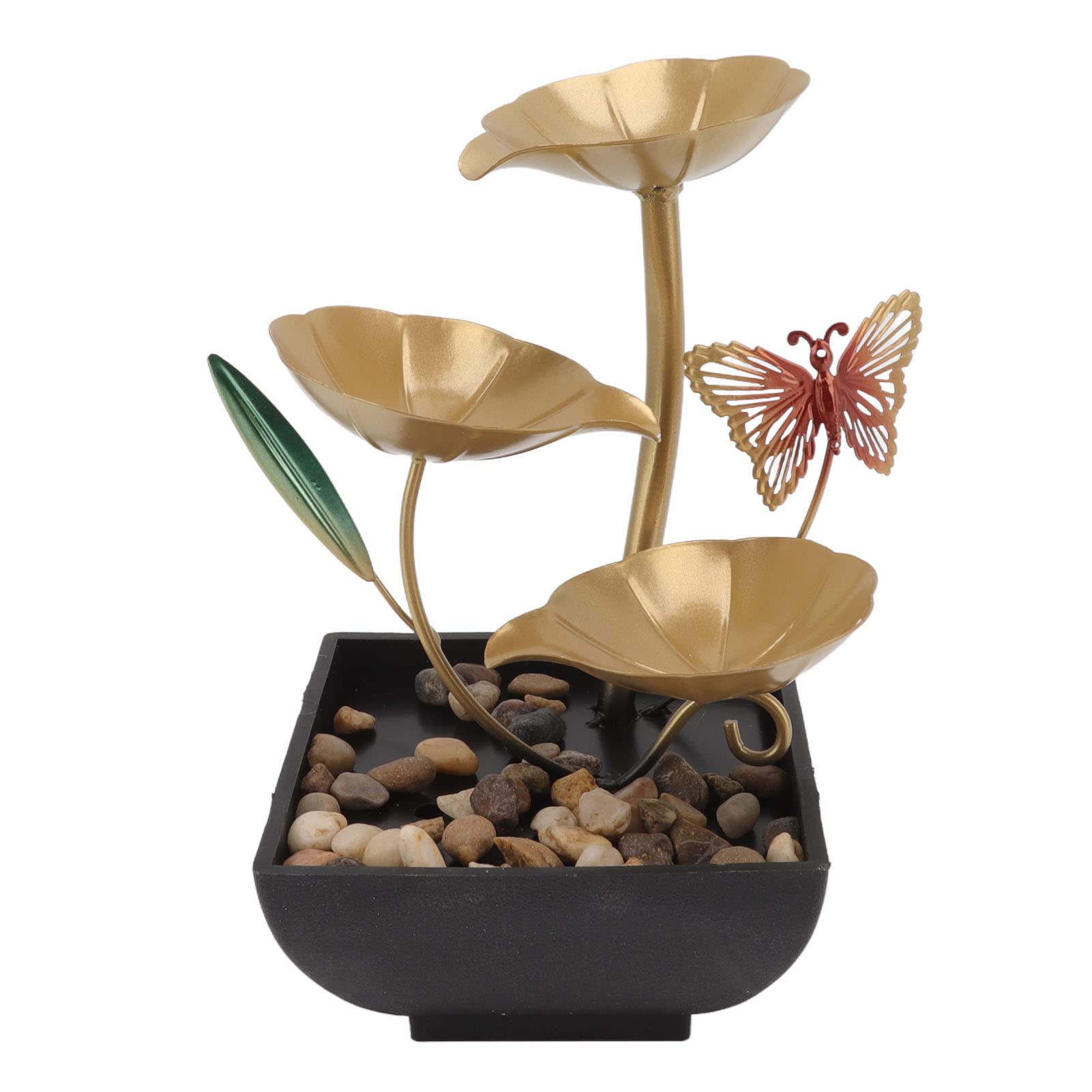 Fontana Da Tavolo LED Con Pietre Naturali E Luci Calde - Regalo Relax Per Ufficio E Casa