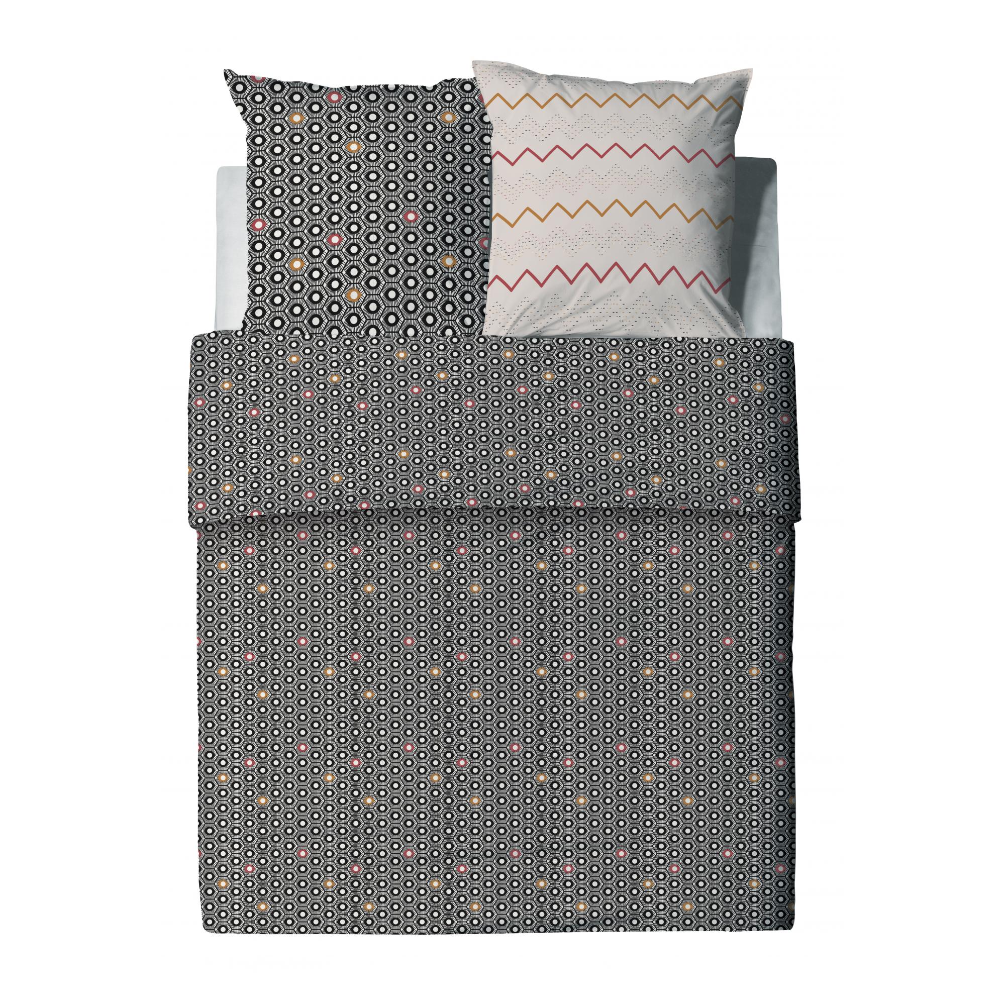 Sleepdown Parure de lit réversible avec housse de couette et taie d