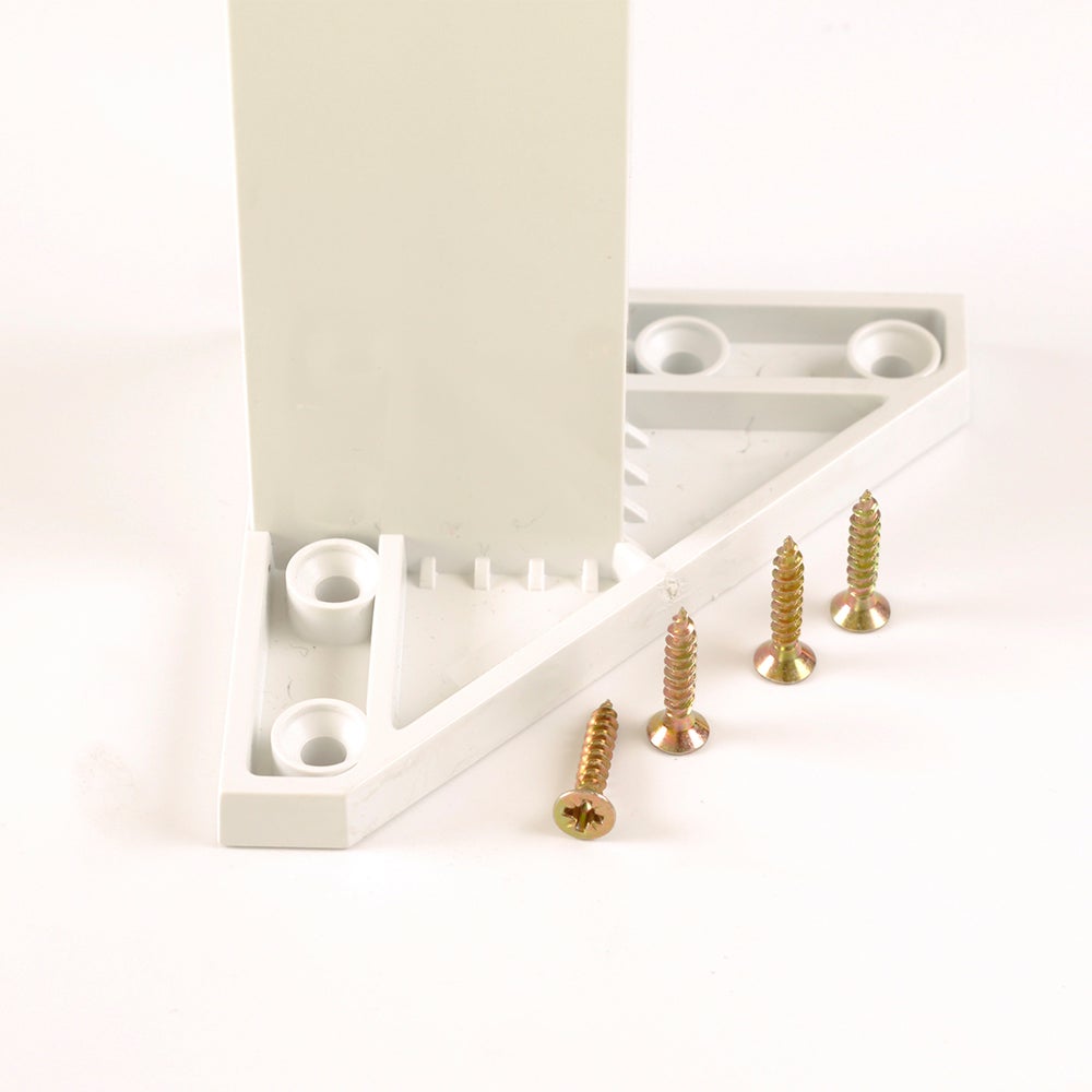 4 un. Pied carré pour meuble en plastique ABS résine ANTI-HUMIDITÉ 40x40mm hauteur 150mm blanc - 3