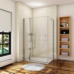 CABINE DE DOUCHE 80X80 CM H198 1 PORTE PIVOTANTE VERRE OPAQUE OUVERTURE 80