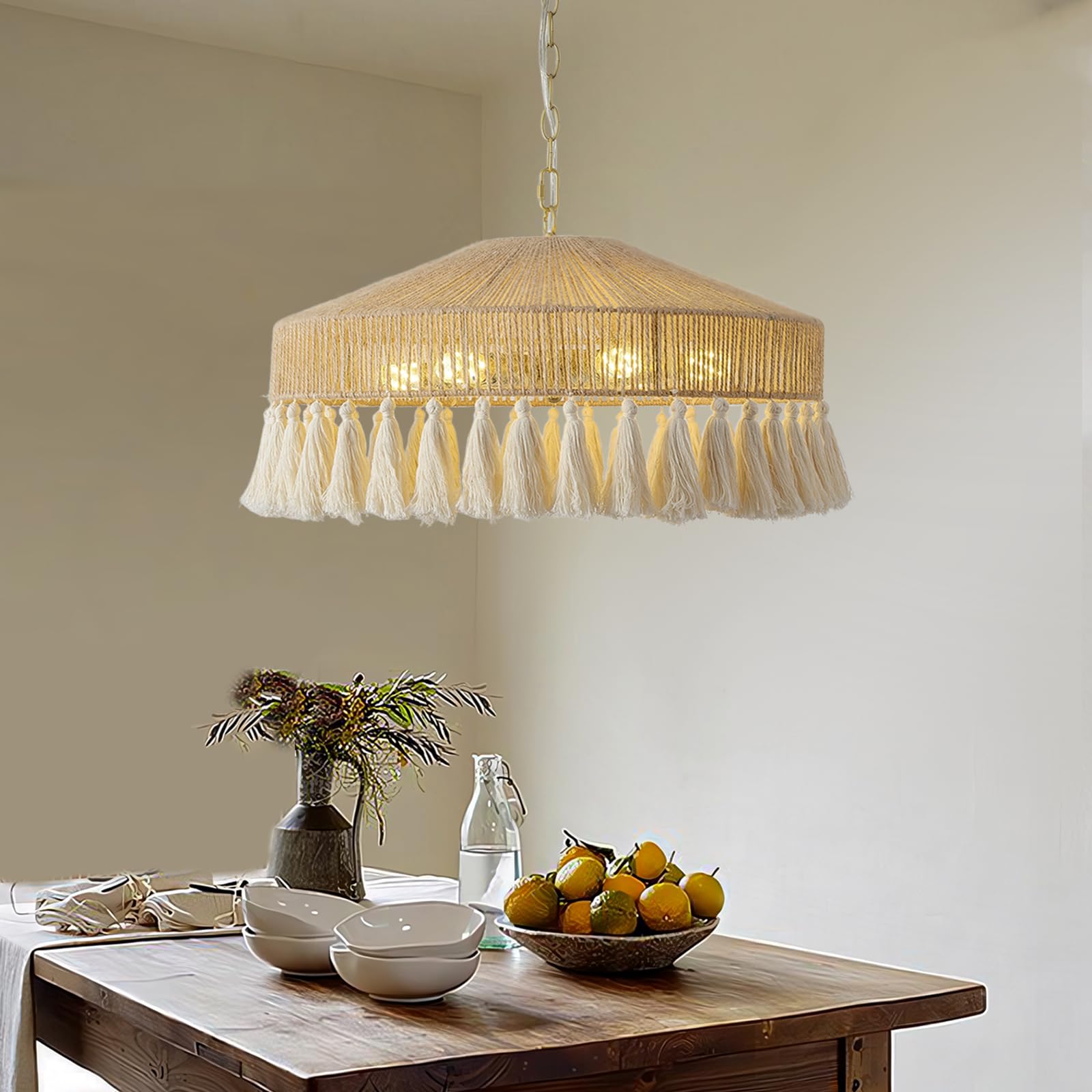 Lustre de chambre, éclairage d'ambiance, lustre de style mansardé, lustre de style bord de mer,décoratif,1 ampoule,minimaliste,idéal pour la chambre - 4