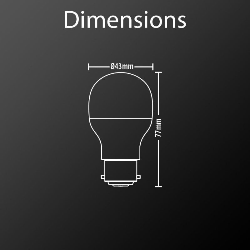 Xanlite - Ampoule LED P45, culot B22, 5,3W cons. (40W eq.), lumière blanc neutre - EB470PCW - 6