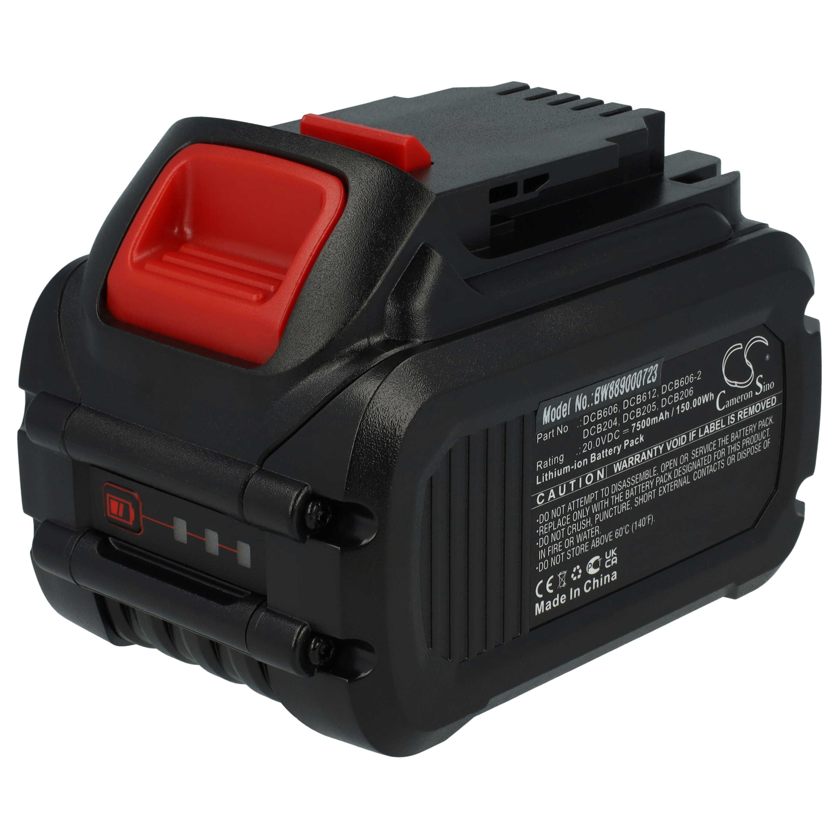 4 Batterie 5000mAh Per DeWalt 18V DCB184 DCB182 DCB181 DCB180 DCB201 DCB200 DCB204 – Con Indicatore LED, Alta Capacità E Compatibilità