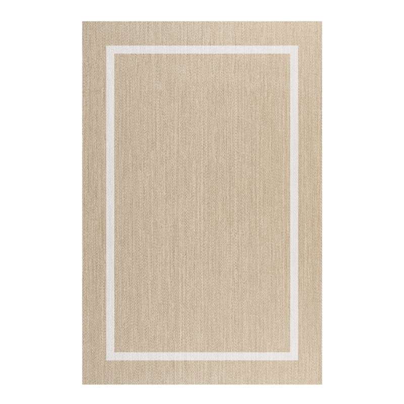 Dywan winylowy Premium najwyższej jakości, dywan do pokoju, zmywalny, antypoślizgowy i wytrzymały, Biały Prostokąt 160x230 cm