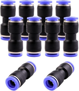 Lot De 60 Raccords Air Comprimé 8 Mm - Type Y, T, Droit, Coudé, Pour Systèmes Pneumatiques