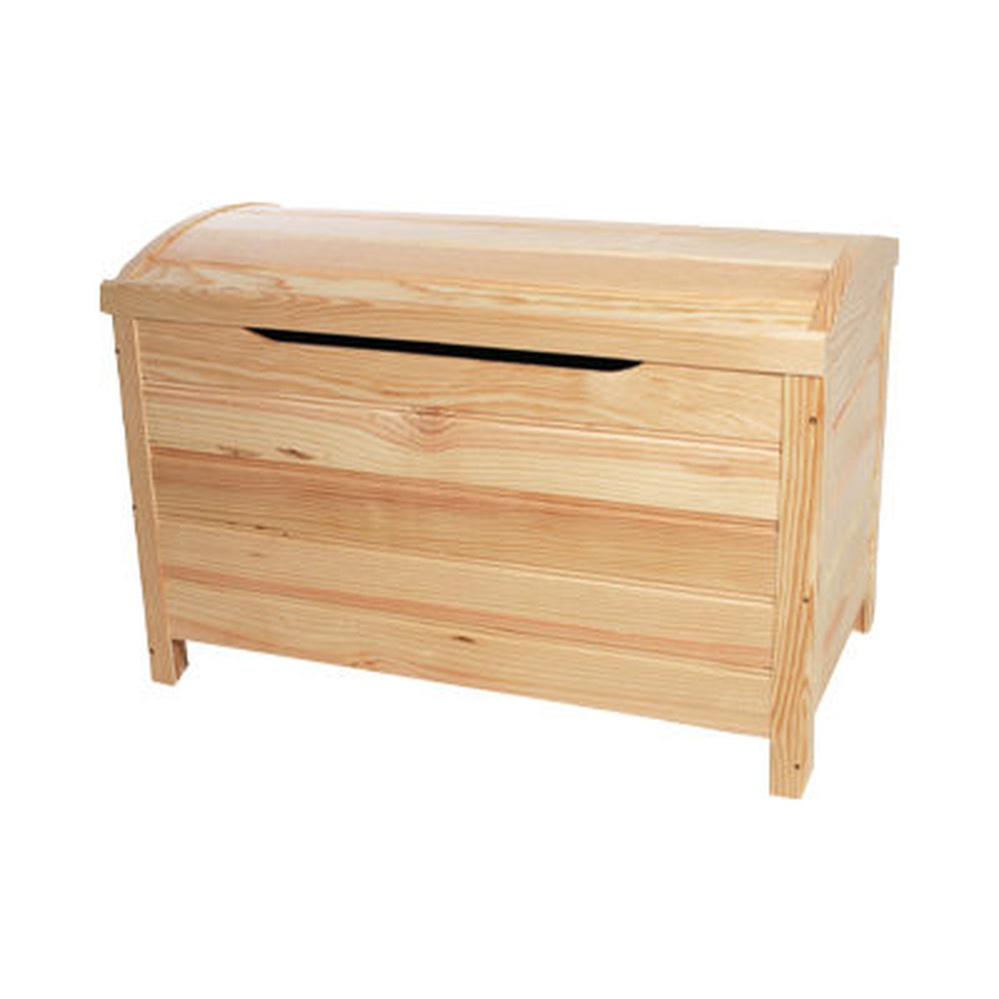 MUEBLEAR Baul curvo sin barniz en madera pino, D.70x40x44cm, natural ...