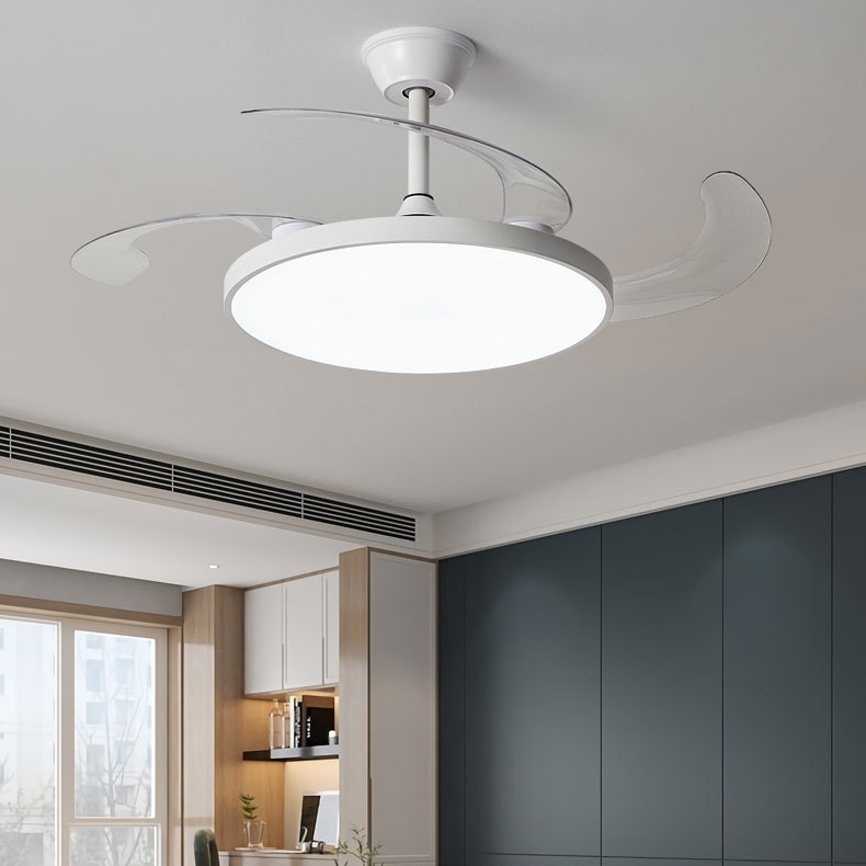 Proventa Ventilatore A Soffitto Con Luce LED 45W – 51 Cm, Dimmerabile, Telecomando, Modalità Estate/Inverno, Bianco E Nero