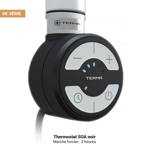 Sèche-serviette électrique noir de 1580mm de haut et 600mm de large. - 1000 Watt - ALE1580/600SOAE8N - 5