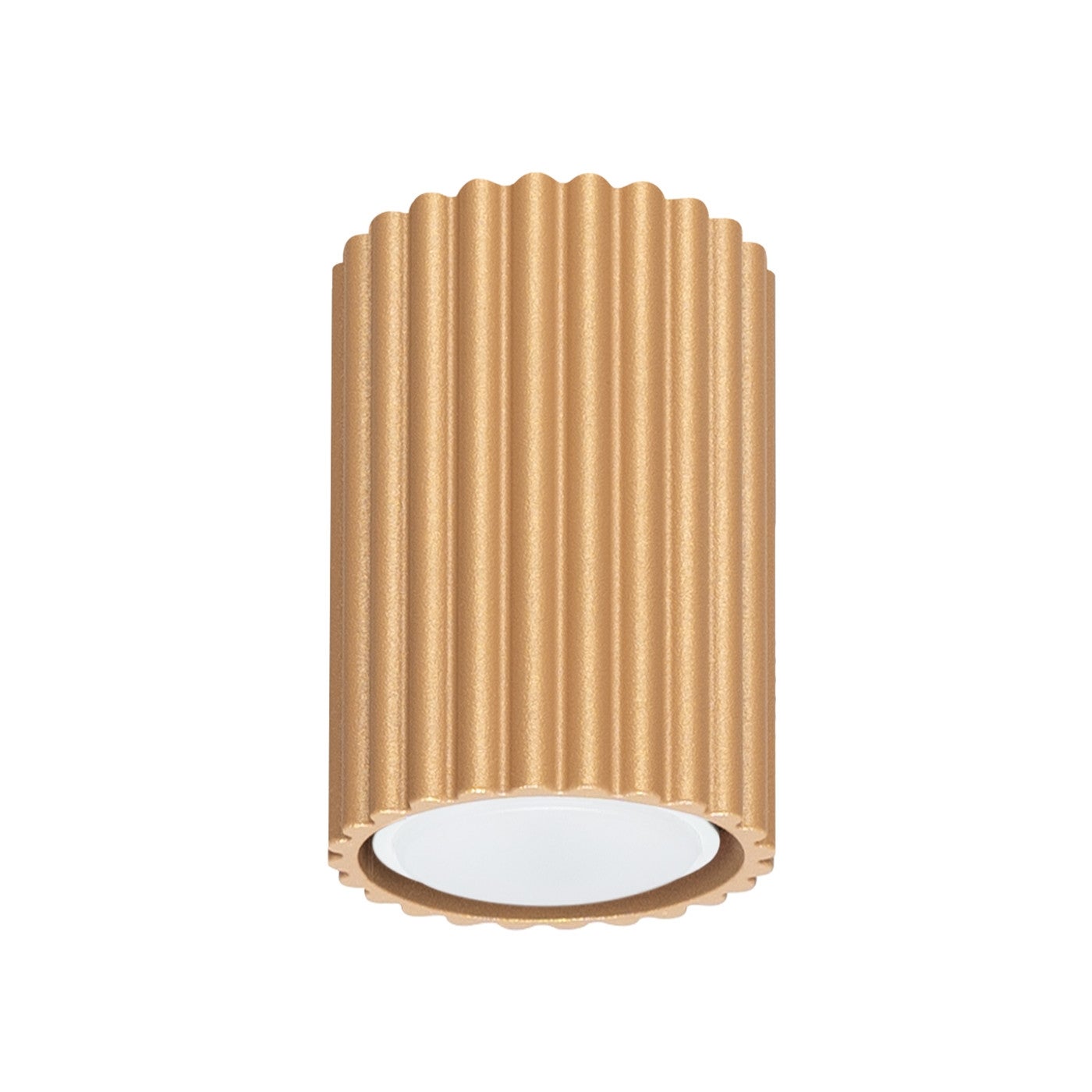 Reflektor sufitowy spot natynkowy Karbon okrągły złoty 1xGU10x10W wym: 10 x 6,5 x 6,5 cm aluminium Sollux Lighting